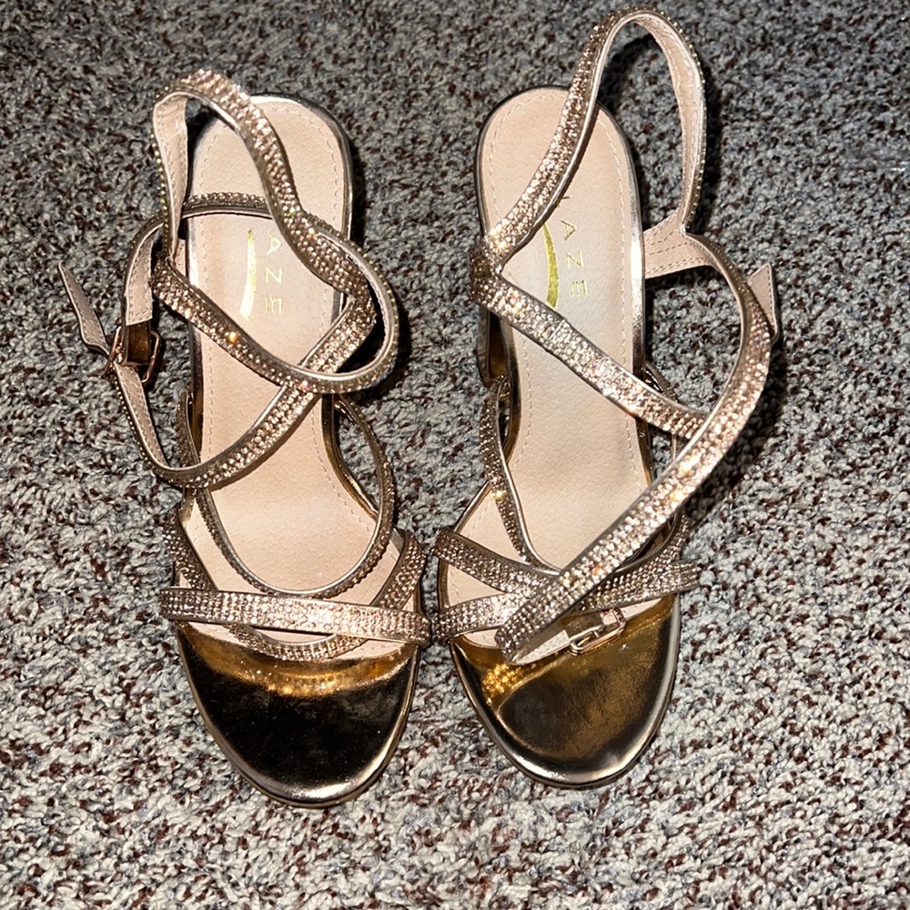 Super cute rose gold high heels